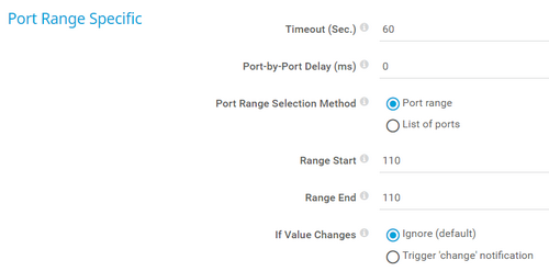 Port Range Specific